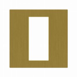 Lutron  Lutron Palladiom Square Style 1-Column Faceplate – Antique Brass
