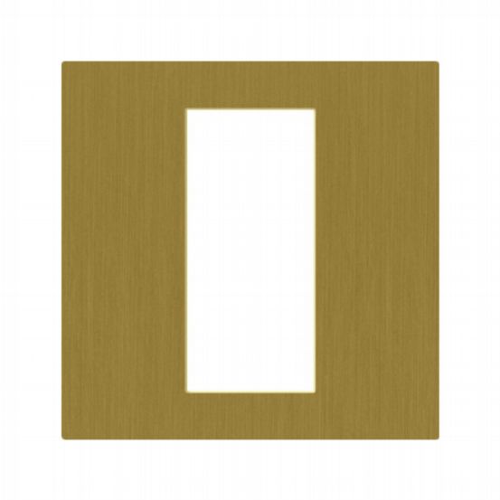 Lutron Palladiom Square Style 1-Column Faceplate – Antique Brass