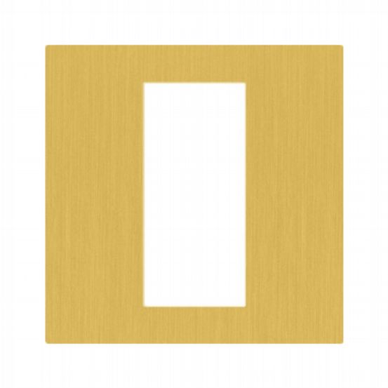 Lutron Palladiom Square Style 1-Column Faceplate – Satin Brass