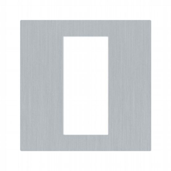 Lutron Palladiom Square Style 1-Column Faceplate – Satin Chrome