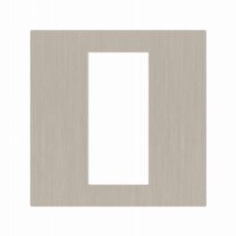 Lutron  Lutron Palladiom Square Style 1-Column Faceplate – Satin Nickel