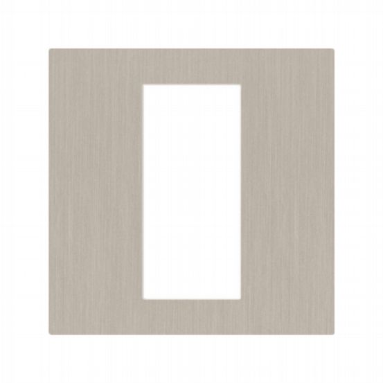 Lutron Palladiom Square Style 1-Column Faceplate – Satin Nickel