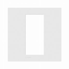 Lutron  Lutron Palladiom Square Style 1-Column Faceplate – White