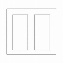 Lutron  Lutron Palladiom Square Style 2-Column Faceplate – Brushed Finish