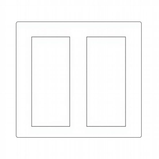 Lutron Palladiom Square Style 2-Column Faceplate – Brushed Finish