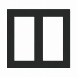 Lutron  Lutron Palladiom Square Style 2-Column Faceplate – Polished Graphite