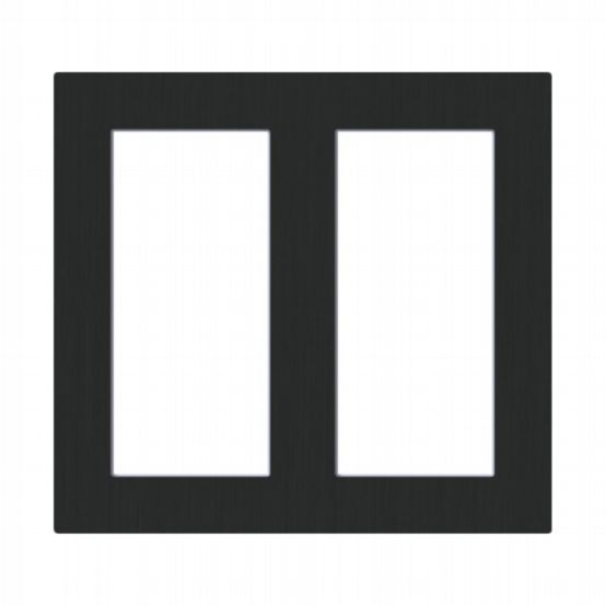 Lutron Palladiom Square Style 2-Column Faceplate – Polished Graphite