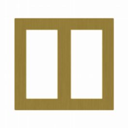 Lutron  Lutron Palladiom Square Style 2-Column Faceplate – Antique Brass