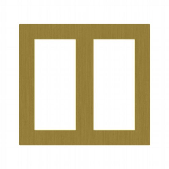 Lutron Palladiom Square Style 2-Column Faceplate – Antique Brass