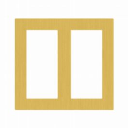 Lutron  Lutron Palladiom Square Style 2-Column Faceplate – Satin Brass