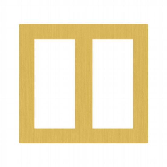 Lutron Palladiom Square Style 2-Column Faceplate – Satin Brass