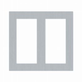 Lutron  Lutron Palladiom Square Style 2-Column Faceplate – Satin Chrome