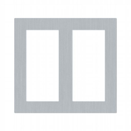 Lutron Palladiom Square Style 2-Column Faceplate – Satin Chrome