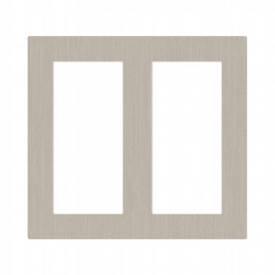 Lutron Palladiom Square Style 2-Column Faceplate – Satin Nickel
