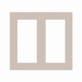 Lutron  Lutron Palladiom Square Style 2-Column Faceplate – Taupe