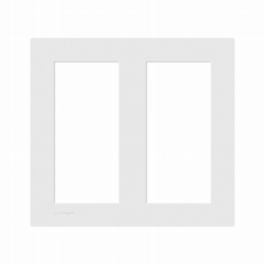 Lutron  Lutron Palladiom Square Style 2-Column Faceplate – White