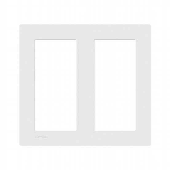 Lutron Palladiom Square Style 2-Column Faceplate – White
