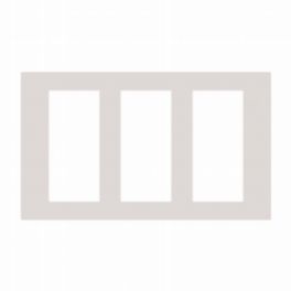 Lutron  Lutron Palladiom Square Style 3 Column Faceplate Kit - Bright Chrome