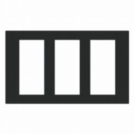 Lutron  Lutron Palladiom Square Style 3 Column Faceplate Kit -Graphite