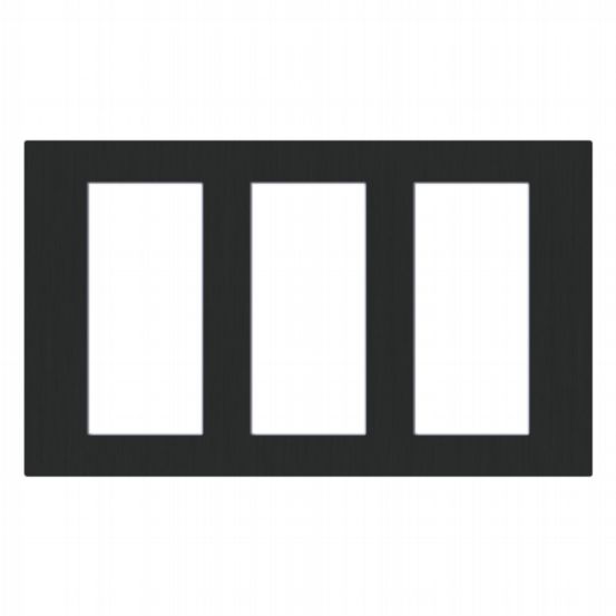 Lutron Palladiom Square Style 3 Column Faceplate Kit -Graphite