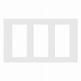 Lutron  Lutron Palladiom Square Style 3 Column Faceplate Kit - White