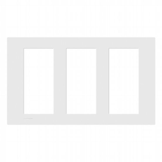 Lutron Palladiom Square Style 3 Column Faceplate Kit - White