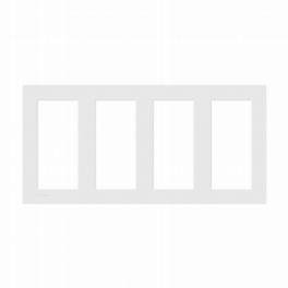 Lutron  Lutron Palladiom Square Style 4 Column Faceplate Kit – White