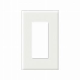 Lutron  Lutron Palladiom USA Style 1-Column Faceplate – Clear White Glass