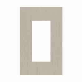Lutron  Lutron Palladiom USA Style 1-Column Faceplate – Satin Nickel