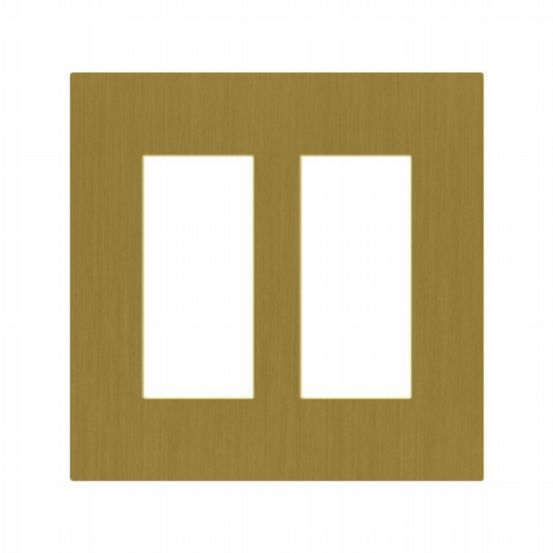 Lutron Palladiom USA Style Faceplates 2 Column - Antique Brass