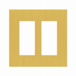 Lutron  Lutron Palladiom USA Style 2-Column Faceplate – Satin Brass