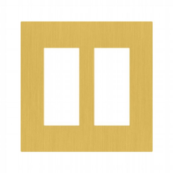 Lutron Palladiom USA Style 2-Column Faceplate – Satin Brass