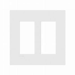 Lutron  Lutron Palladiom USA Style 2-Column Faceplate – White