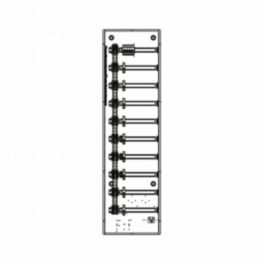 Lutron  Lutron HomeWorks DIN Panel – 64” 3 Phase with 10A MCB Breakers (9 × 4A + 1 × 4S Module Space)