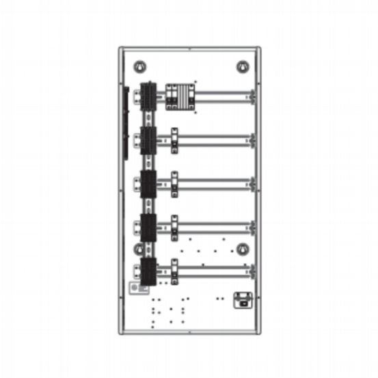 Lutron HomeWorks DIN Panel (36”, 1 Phase, MCB Input Breakers, No Low Voltage Section)