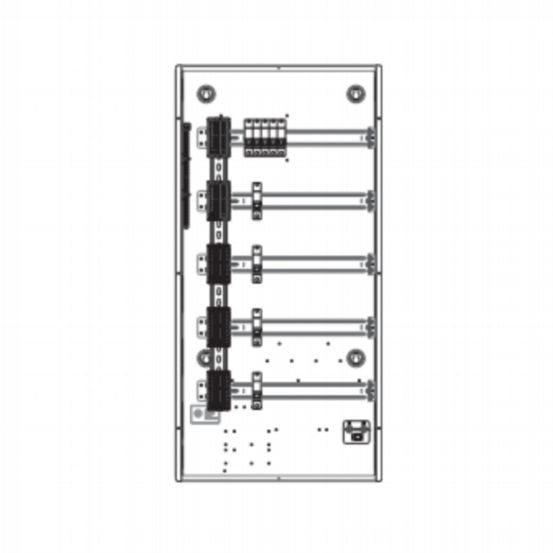 Lutron HomeWorks DIN Panel (36”, 3 Phase, MCB Input Breakers, No Low Voltage Section)