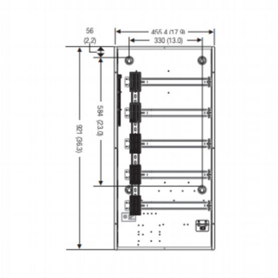 Lutron HomeWorks DIN Panel (36” Rough-In, Low Voltage Section, Feed Through Only)