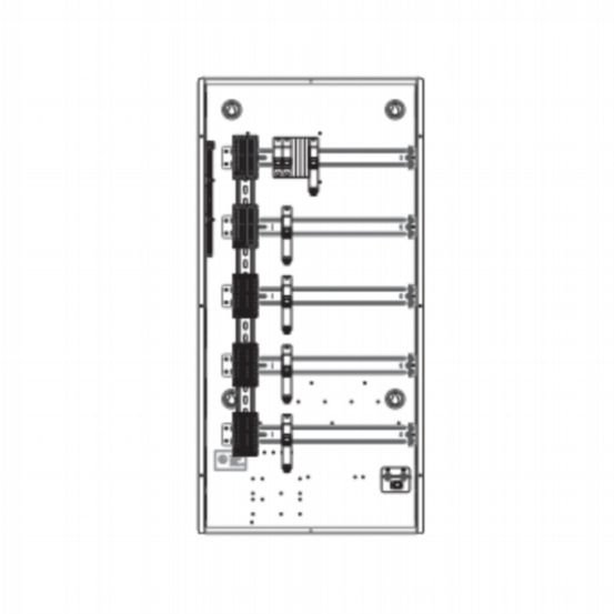 Lutron HomeWorks DIN Panel (36”, 1 Phase, 10A RCBO Breakers, No Low Voltage Section)