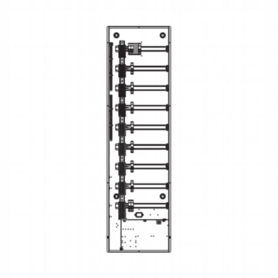 Lutron HomeWorks DIN Panel (64”, 1 Phase, MCB Input Breaker, Low Voltage Section)