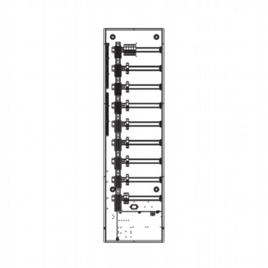 Lutron HomeWorks DIN Panel (64”, 3 Phase, MCB Input Breaker, Low Voltage Section)