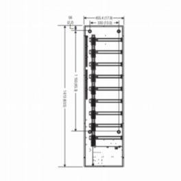 Lutron  Lutron HomeWorks DIN Panel (64” Rough-In, Low Voltage Section, Feed Through Only)
