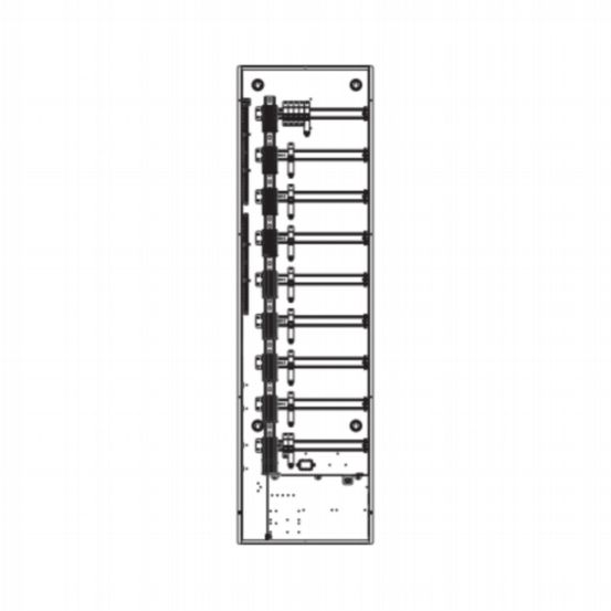 Lutron HomeWorks DIN Panel (64”, 3 Phase, 10A RCBO Breakers, Low Voltage Section)