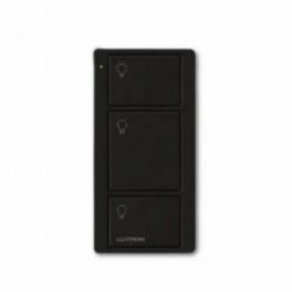 Lutron  Lutron Pico Wireless Controller 3 Button with Raise and Lower – Black (Light Icons)