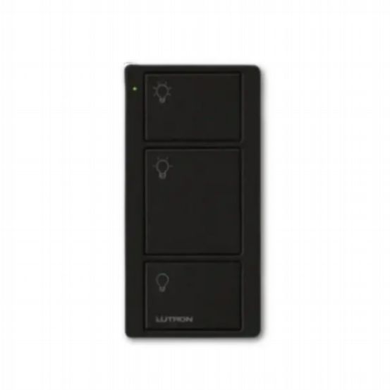 Lutron Pico Wireless Controller 3 Button with Raise and Lower – Black (Light Icons)