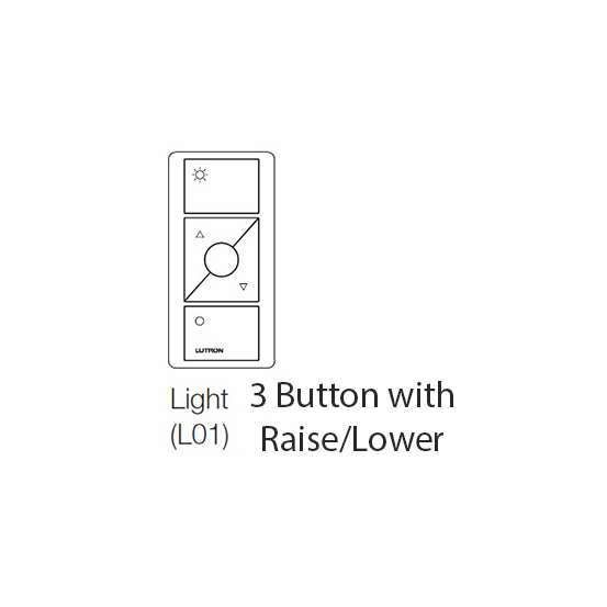 Pico Control 3 Button Raise and Lower in White