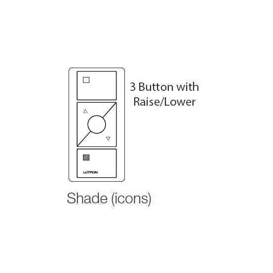 Pico Control 3 Button Raise and Lower in White