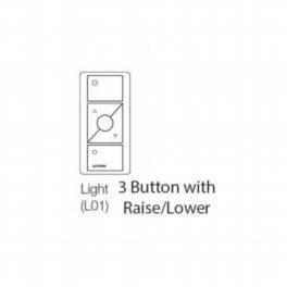 Lutron  Pico Control 3 Button Raise and Lower in Black