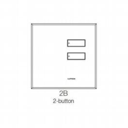 Lutron  Grafik Eye QS IntL Seetouch QS Non-Insert 2 Button Keypad Arctic White