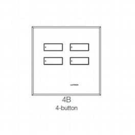 Lutron  Grafik Eye QS IntL Seetouch QS Non-Insert 4 Button Keypad Arctic White