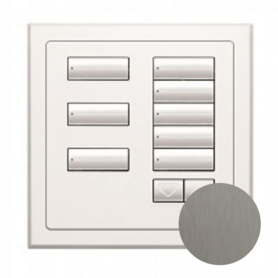 Lutron International seeTouch QS 8-Button Wallstation with Raise/Lower (Insert Version) – Satin Nickel